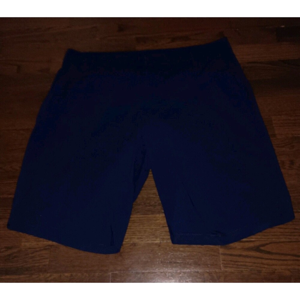 Rhone Shorts Mens 34 Eppure Si Muove Navy Blue Flat Front Athletic Casual